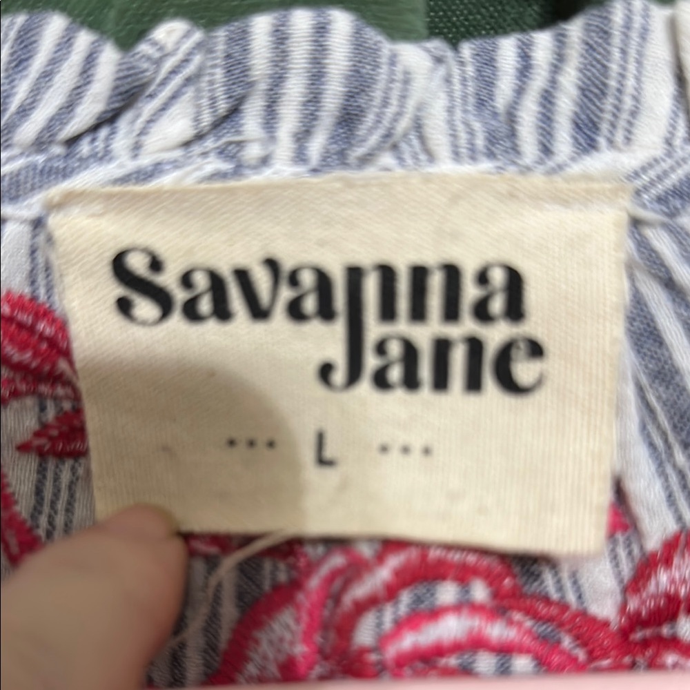 Savanna Jane Red and White Blouse